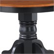 Homestyles Bishop Wood Pedestal Table in Black