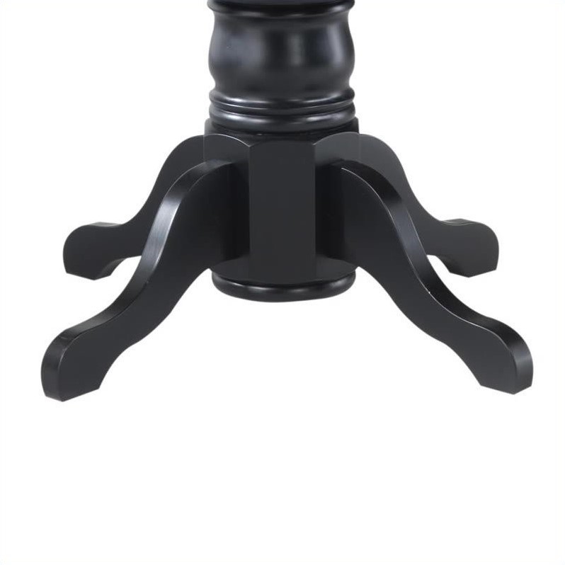 Homestyles Bishop Wood Pedestal Table in Black