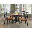 Homestyles Bishop Wood Pedestal Table in Black