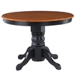 Homestyles Bishop Wood Pedestal Table in Black