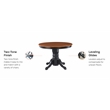 Homestyles Bishop Wood Pedestal Table in Black