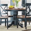 Homestyles Bishop Wood Pedestal Table in Black