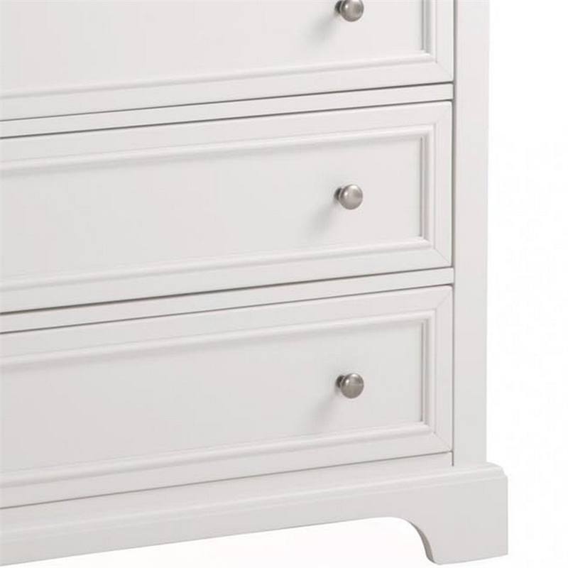 Homestyles Naples Wood Chest in Off White