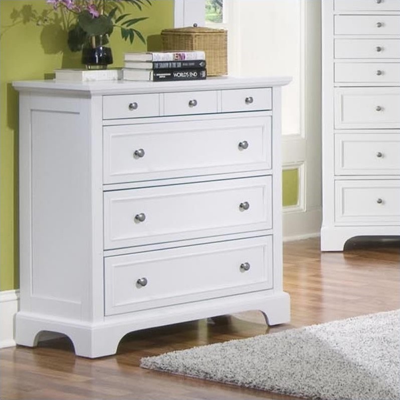 Home Styles Naples 4 Drawer Chest in White Finish