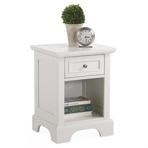 homestyles naples wood nightstand in off white
