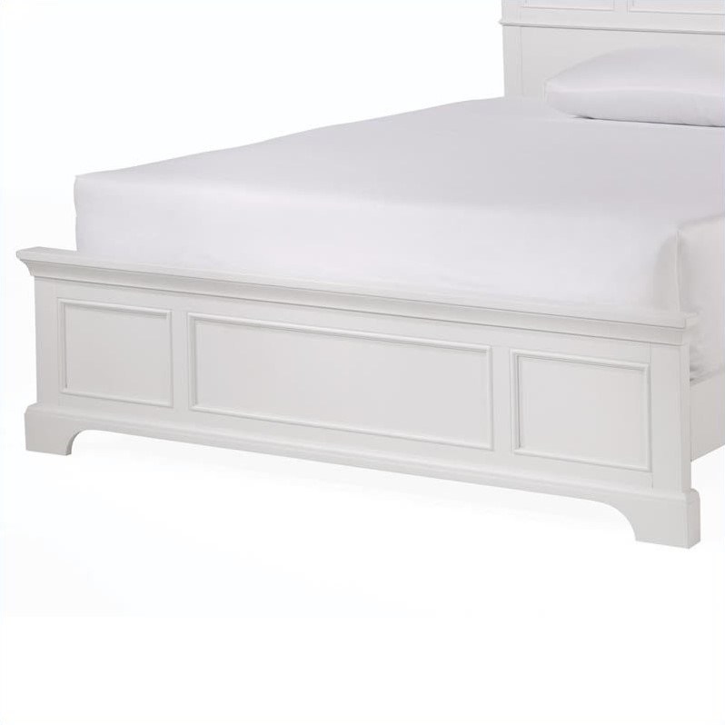 Homestyles Naples Wood Queen Bed in Off White