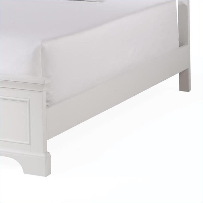 Homestyles Naples Wood Queen Bed in Off White