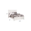 Homestyles Naples Wood Queen Bed in Off White