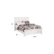 Homestyles Naples Wood Queen Bed in Off White