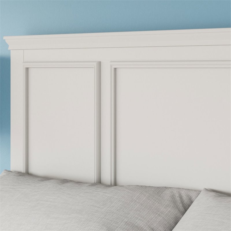 Homestyles Naples Wood Queen Headboard in Off White Cymax Business