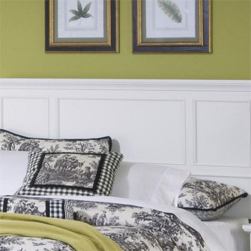 Homestyles Naples Wood Queen Headboard in Off White Cymax Business