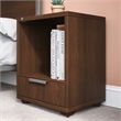 Homestyles Merge Wood Queen Bed with Nightstand in Brown