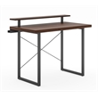Homestyles Merge Wood Desk with Monitor Stand in Brown