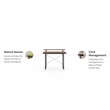 Homestyles Merge Wood Desk with Monitor Stand in Brown