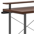 Homestyles Merge Wood Desk with Monitor Stand in Brown