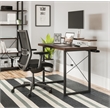 Homestyles Merge Wood Desk with Monitor Stand in Brown