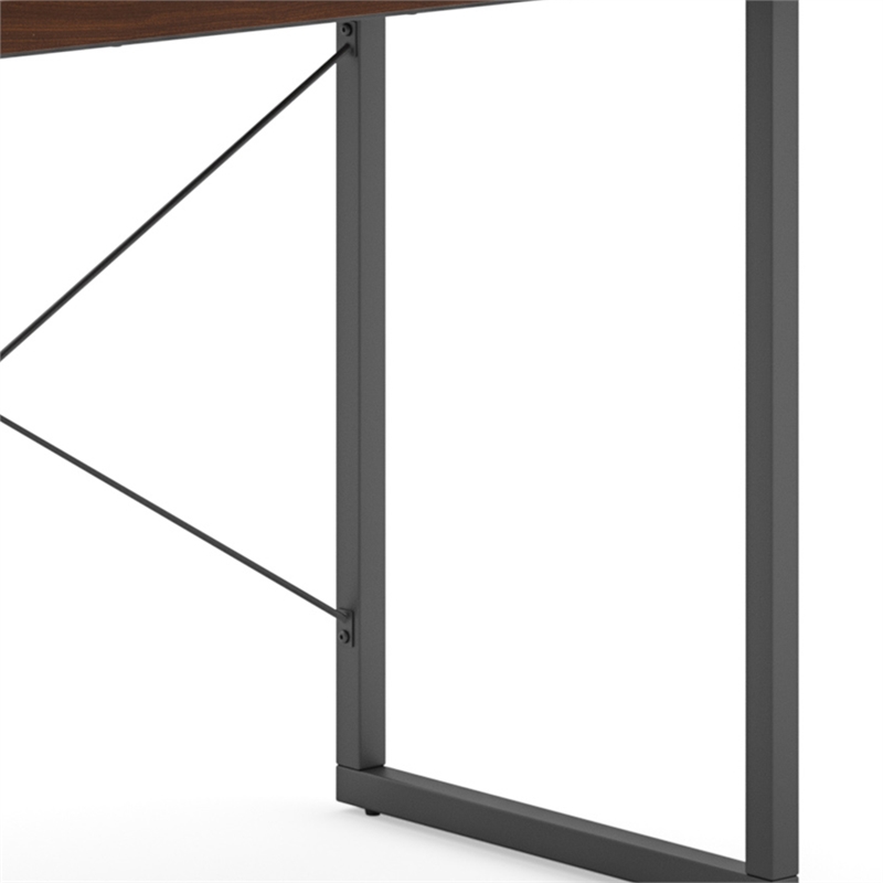 Homestyles Merge Wood Desk with Monitor Stand in Brown