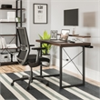 Homestyles Merge Wood Desk with Monitor Stand in Brown