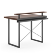 Homestyles Merge Wood Desk with Monitor Stand in Brown