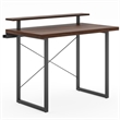 Homestyles Merge Wood Desk with Monitor Stand in Brown