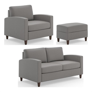 homestyles blake 3 piece furniture set with grey loveseat arm chair and ottoman