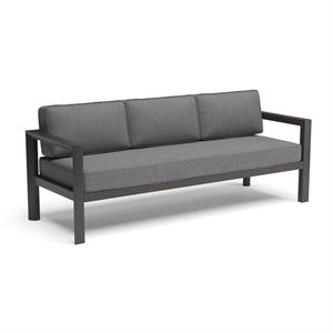 Grayton Gray Aluminum Outdoor Aluminum Sofa