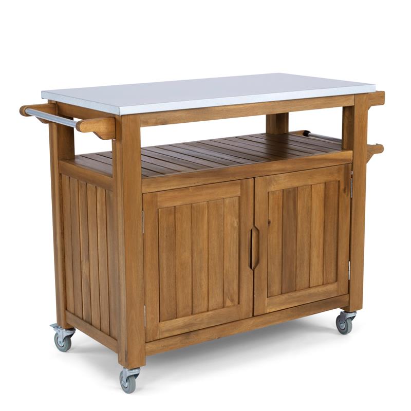 Homestyles Maho Brown Wood Outdoor Cart