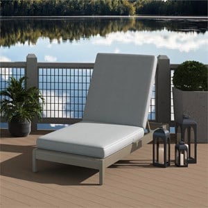 Homestyles Sustain Wood Outdoor Chaise Lounge in Gray