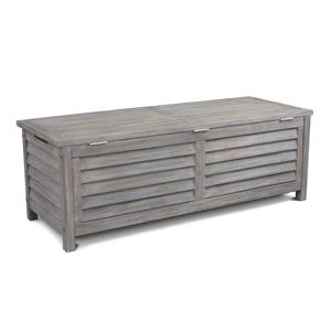 homestyles maho gray wood outdoor deck box