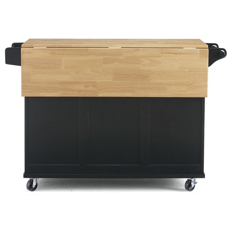Homestyles Dolly Madison Wood Kitchen Cart in Black
