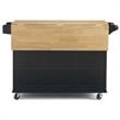 Homestyles Dolly Madison Wood Kitchen Cart in Black