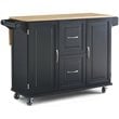 Homestyles Dolly Madison Wood Kitchen Cart in Black