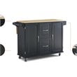 Homestyles Dolly Madison Wood Kitchen Cart in Black