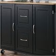 Homestyles Dolly Madison Wood Kitchen Cart in Black
