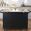 Homestyles Dolly Madison Wood Kitchen Cart in Black