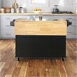 Homestyles Dolly Madison Wood Kitchen Cart in Black