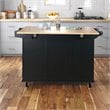 Homestyles Dolly Madison Wood Kitchen Cart in Black
