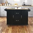 Homestyles Dolly Madison Wood Kitchen Cart in Black