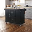 Homestyles Dolly Madison Wood Kitchen Cart in Black