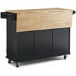 Homestyles Dolly Madison Wood Kitchen Cart in Black