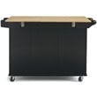 Homestyles Dolly Madison Wood Kitchen Cart in Black