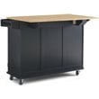 Homestyles Dolly Madison Wood Kitchen Cart in Black