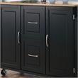 Homestyles Dolly Madison Wood Kitchen Cart in Black