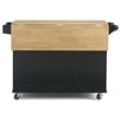 Homestyles Dolly Madison Wood Kitchen Cart in Black