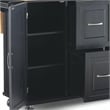 Homestyles Dolly Madison Wood Kitchen Cart in Black