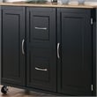 Homestyles Dolly Madison Wood Kitchen Cart in Black