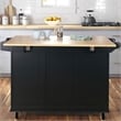 Homestyles Dolly Madison Wood Kitchen Cart in Black
