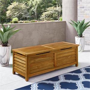 homestyles maho brown wood deck box