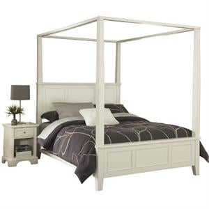 naples off white wood queen bed and nightstand