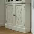 Homestyles Seaside Lodge Wood Corner China Cabinet in Off White
